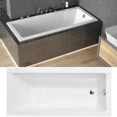   Besco MODERN SLIM 140/150/160/170/180 cm hosszú egyenes akril kád