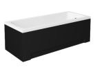 Besco OPTIMA Black 170x70 egyenes akril kád lábbal, matt fekete elő- és oldallappal