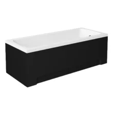 Besco OPTIMA Black 140x70 egyenes akril kád lábbal, matt fekete elő- és oldallappal