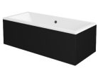 Besco QUADRO Black 155x70 egyenes akril kád lábbal, matt fekete elő- és oldallappal