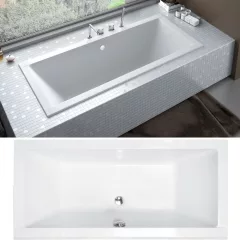   Besco QUADRO SLIM 155/165/170/175/180/190 cm hosszú egyenes akril kád