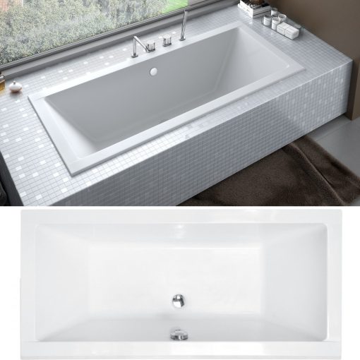 Besco QUADRO SLIM 175x80 egyenes akril kád