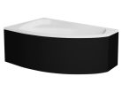 Besco RIMA Black 150x95 balos aszimmetrikus íves akril sarokkád lábbal és matt fekete előlappal