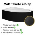 Besco RIMA Black 150x95 balos aszimmetrikus íves akril sarokkád lábbal és matt fekete előlappal
