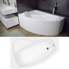   Besco RIMA 130x85/140x90/150x95/160x100/170x110 aszimmetrikus íves akril sarokkád