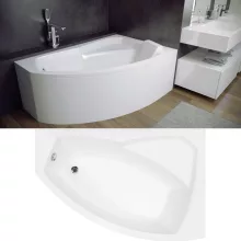 Besco RIMA 130x85 jobbos aszimmetrikus íves akril sarokkád