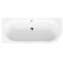 Besco AVITA Black 150x75/160x75/170x75/180x80 aszimmetrikus íves akril sarokkád lábbal és matt fekete előlappal