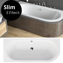 Besco AVITA SLIM 180x80 balos aszimmetrikus íves akril sarokkád