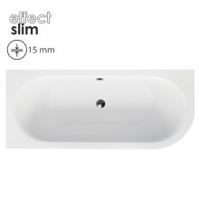 Besco AVITA SLIM 180x80 balos aszimmetrikus íves akril sarokkád