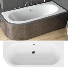 Besco AVITA SLIM 150x75 jobbos aszimmetrikus íves akril sarokkád