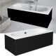 Besco VITAE Black 170x75 egyenes akril kád lábbal és matt fekete előlappal