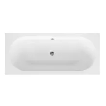 Besco VITAE Black 150/160/170/180 cm hosszú egyenes akril kád lábbal és matt fekete előlappal