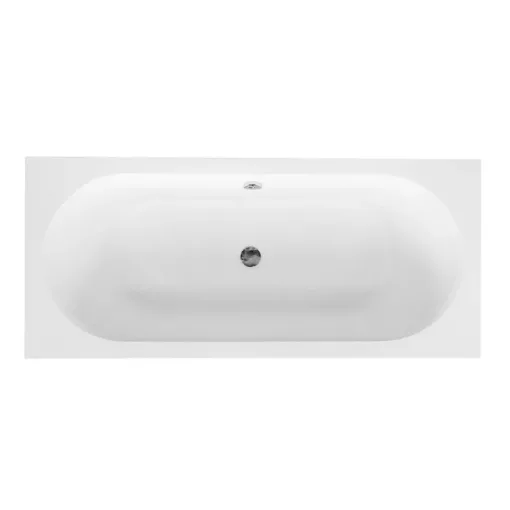 Besco VITAE Black 150/160/170/180 cm hosszú egyenes akril kád lábbal és matt fekete előlappal