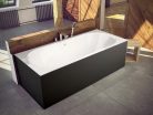 Besco VITAE Black 170x75 egyenes akril kád lábbal és matt fekete előlappal
