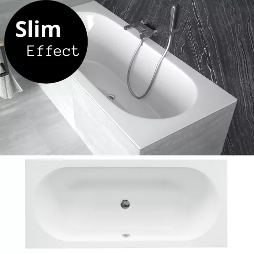 Besco VITAE SLIM 150/160/170/180 cm hosszú egyenes akril kád