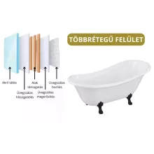 HD Legend antik fekete oroszlánlábas térben álló akril kád, 150x75x80 cm