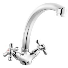   Ferro Retro New króm álló konyhai mosogató csaptelep elforgatható kifolyócsővel