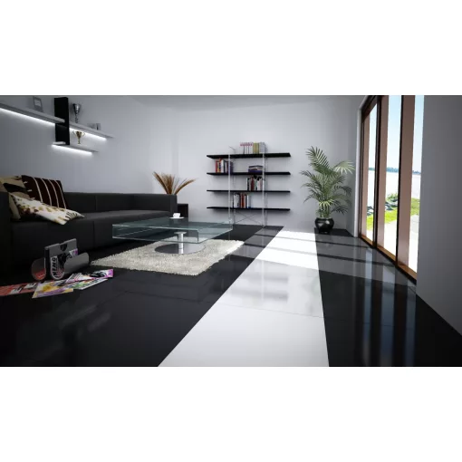 Plain White 60x60 polírozott rektifikált gres-porcelán padlóburkolat