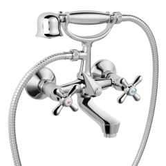 Ferro Retro króm kádtöltő csaptelep zuhanyszettel