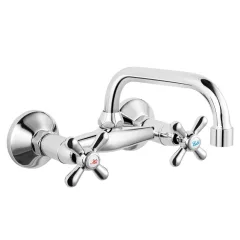   Ferro Retro króm fali mosdó csaptelep elforgatható kifolyócsővel