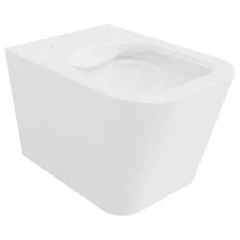 HD River Glossy White perem nélküli mély öblítésű szögletes fali WC tető nélkül