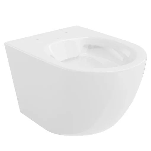 HD Lea Glossy White perem nélküli mély öblítésű íves fali WC tető nélkül