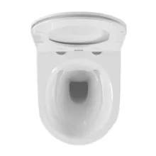 HD Lea Glossy White perem nélküli mély öblítésű íves fali WC tető nélkül