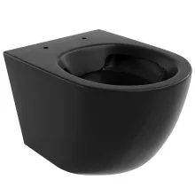 HD Lea Glossy Black perem nélküli mély öblítésű fényes fekete fali WC tető nélkül