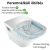 HD Noa Glossy White perem nélküli mély öblítésű íves fali WC slim "P" tetővel és fényes króm zsanérral