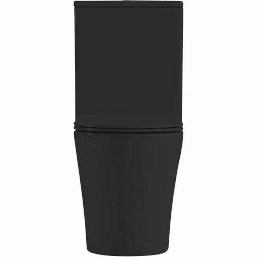 HD Dream Matt Black perem nélküli mély öblítésű íves fekete monoblokkos WC hátsó kifolyású tető nélkül + tartály