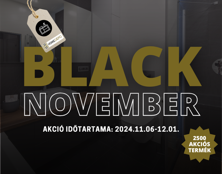 Felfrissítenéd a fürdőszobádat? Ne hagyd ki a HomeDepo Black November akcióját!