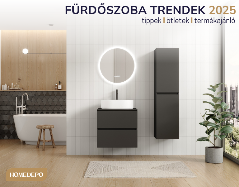 Trendi fürdőszoba 2025 – Milyen kifinomult trend jellemzi az új irányt?