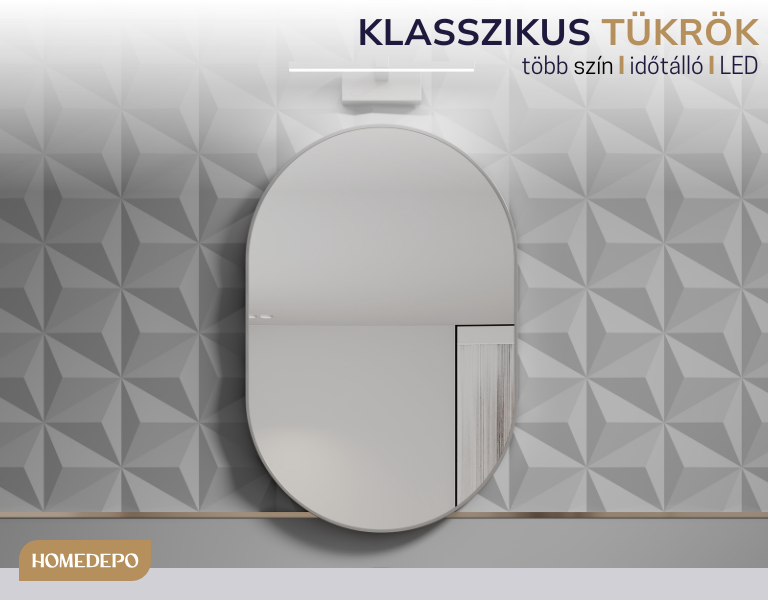 Klasszikus fürdőszobai tükrök  – Elegancia LED-del vagy anélkül