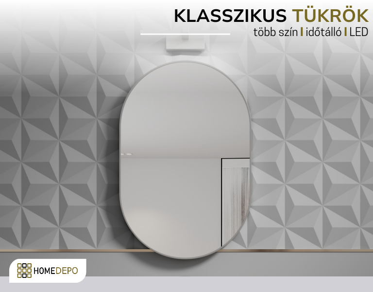 Klasszikus fürdőszobai tükrök  – Elegancia LED-del vagy anélkül