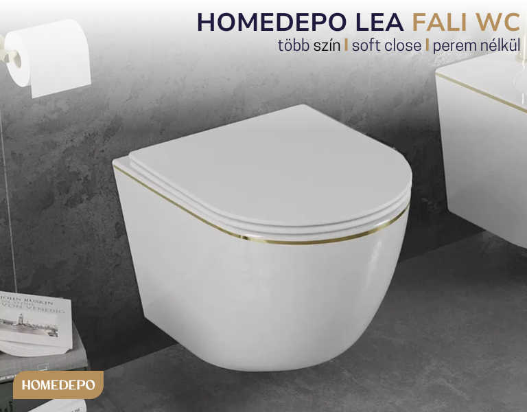 HomeDepo Lea fali WC – A modern fürdőszoba új alapdarabja