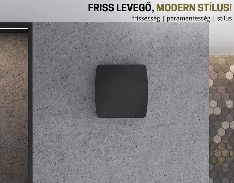 Az új HD XTI szögletes fürdőszobai ventilátor: csendes levegőfrissítő a fürdődbe