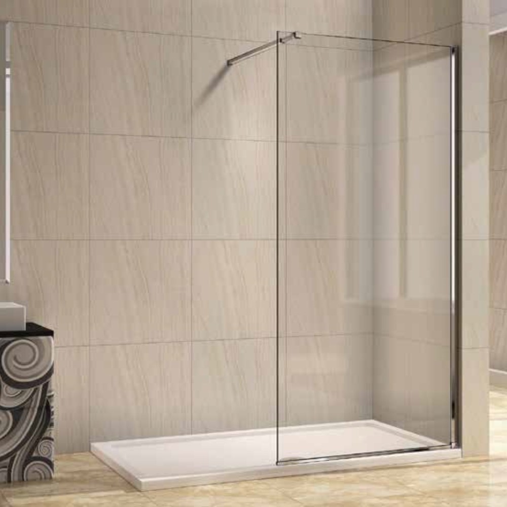 AQUATREND WALK-IN NANO 140x200, 140 cm széles zuhanyfal 10 mm vastag vízlepergető biztonsági üveggel, 200 cm magas
